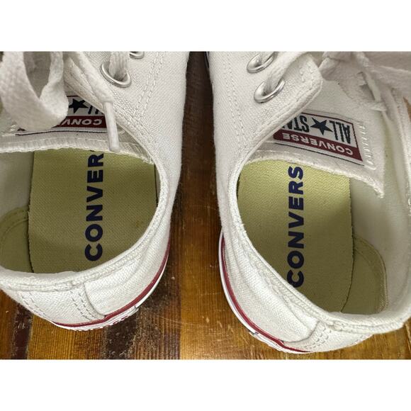Converse Chuck Taylor All Star Low White Sneakers 3.5M 5.5W - Classic Canvas - Picture 9 of 10